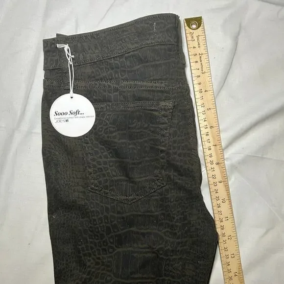 Joe's Women's Size 29 Green Brown Snake‎ Print Mid Rise Jeggings Skinny Jeans - Picture 6 of 9